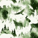 Printed Wincy Col. 113 Wildlife Green (Min: 10mtrs)